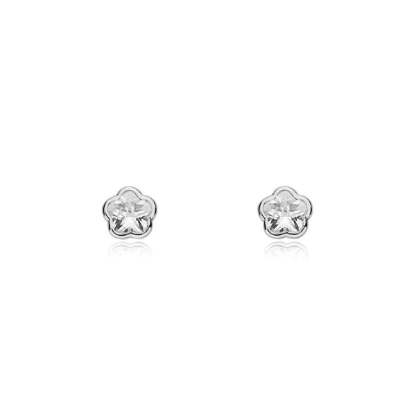 Boucles d'Oreilles Argent Chaton Daisy grand zircon