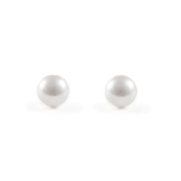 Boucles d'Oreilles Perle 10 mm Argent 925 brillant