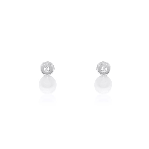 Boucles d'Oreilles Zircone Perle 3,5 mm Argent 925 brillant