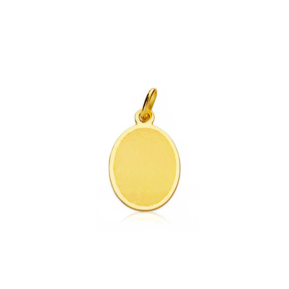 Pendentif Médaille Saint Michel En Or Jaune 18K Ovale - Longueur 22mm - Neuf Avec étiquettes