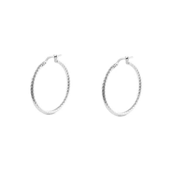 Boucles d'Oreilles Creoles 30x2 mm Argent 925