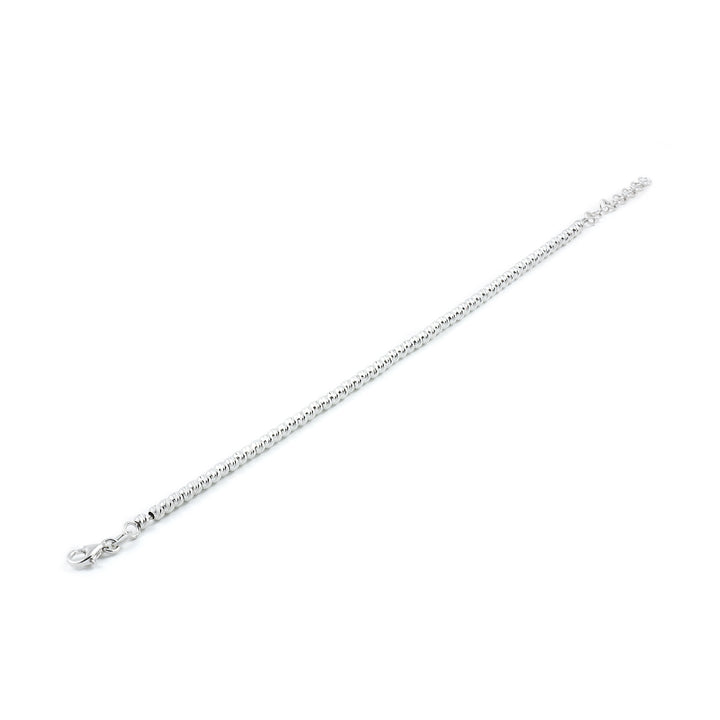 Pulsera Plata Bolas Talladas 3 mm