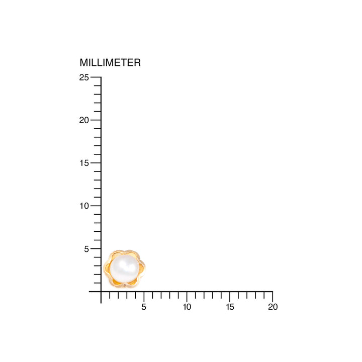 Pendientes Bebe o Niña Oro Flor con perla