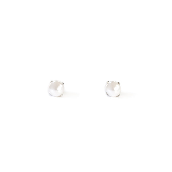 Boucles d'Oreilles Perle 4 mm Argent 925 brillant