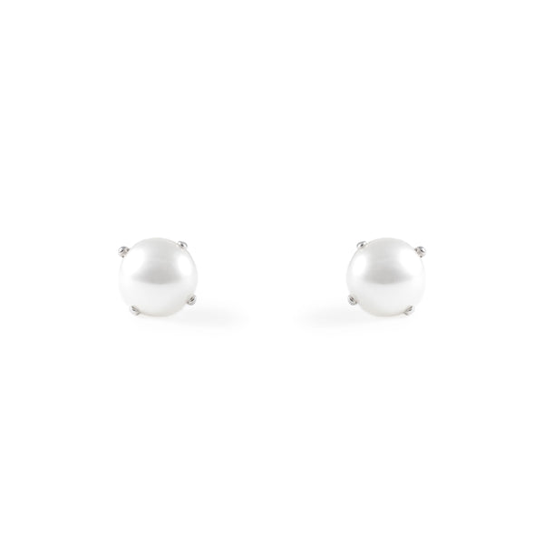 Boucles d'Oreilles Perle 6 mm Argent 925 brillant