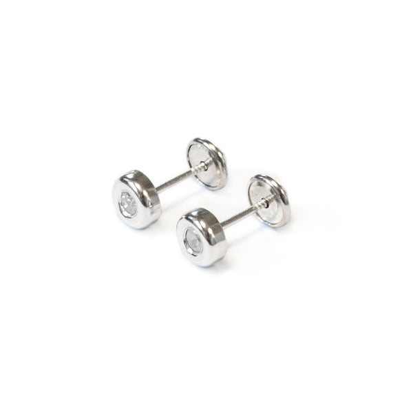 Boucles d'Oreilles Ronde Zircone 2,5 mm Argent 925 brillant