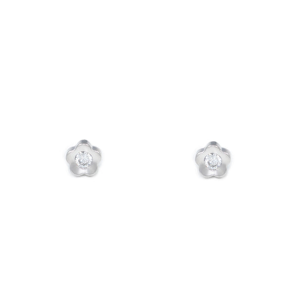 Boucles d'oreilles en forme de marguerite en argent