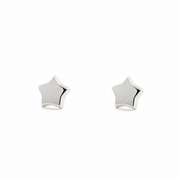 Boucles d'Oreilles Étoile Argent 925 brillant