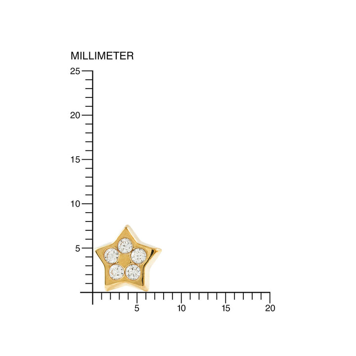 Pendientes Niña Oro Estrella con circonitas (9kts)