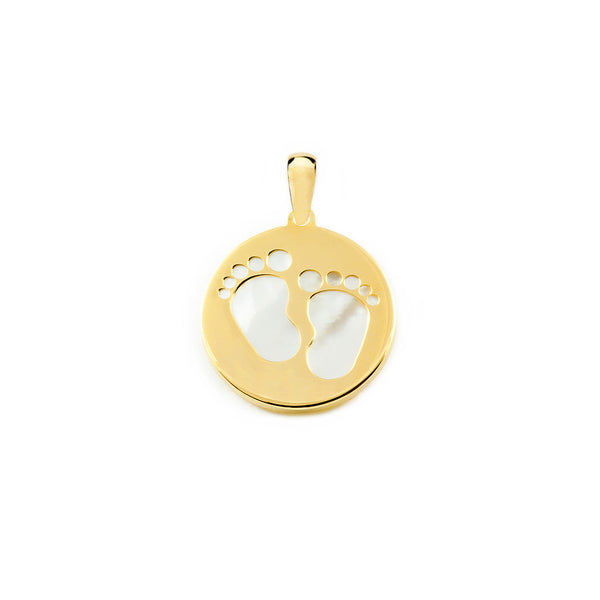 Pendentif Nacre Pied Or Jaune 18 Carats brillant