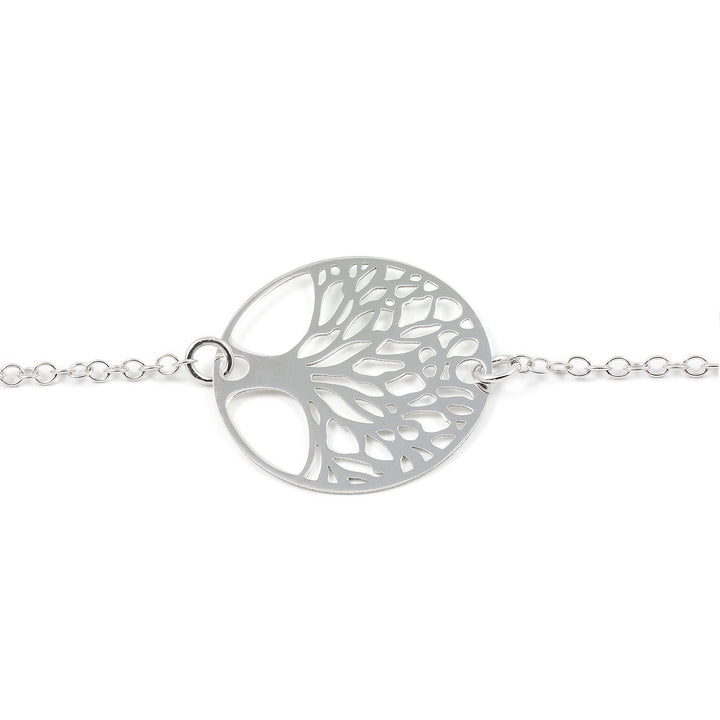 Pulsera Plata con Arbol de la Vida