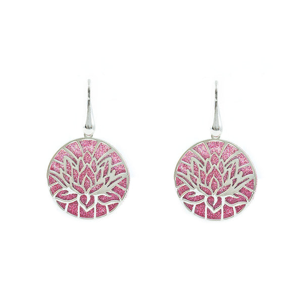 Boucles d'Oreilles Fleur Argent 925 brillant