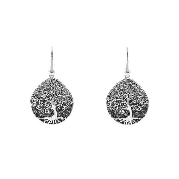 Boucles d'Oreilles Arbre de Vie Argent 925 brillant