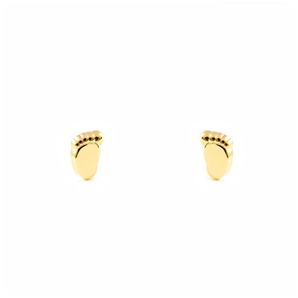 Boucles d'Oreilles Bebe Fille Enfant Pied Or Jaune 9 Carats