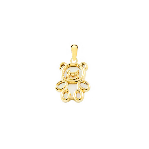 Pendentif Nacre Ours Or Jaune 9 Carats brillant