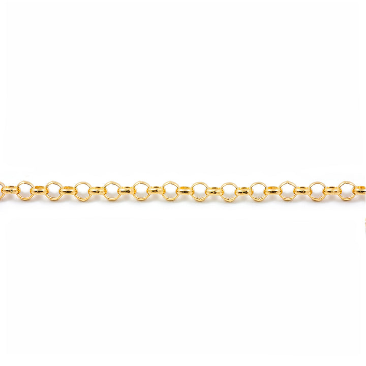 Pulsera Oro Amarillo Rolo Eslabon 3 mm