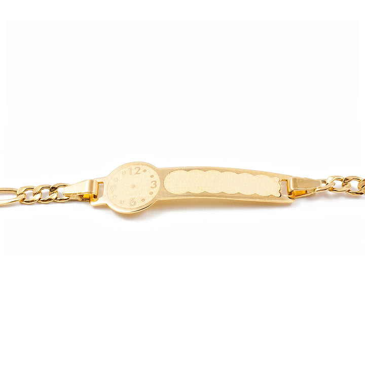 Pulsera Bebe oro Amarillo chapa reloj